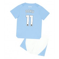 Manchester City Jeremy Doku #11 Hemmatröja Barn 2023-24 Kortärmad (+ Korta byxor)